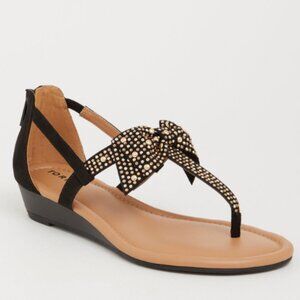Torrid Micro Wedge Sandal, Bows with Studs